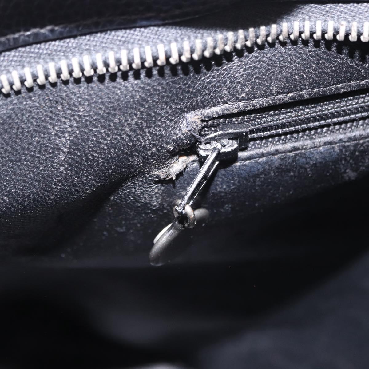 CHANEL Matelasse Reprint Tote Bag Caviar Skin Black Silver CC Auth 200753V
