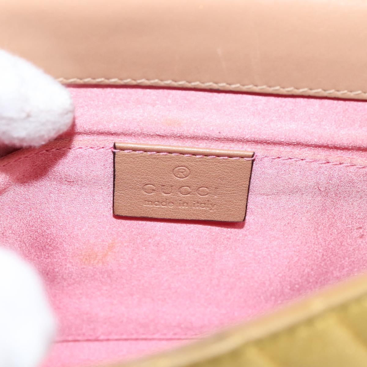 GUCCI Chain Shoulder Bag Leather Gold 432581 Auth 200769V