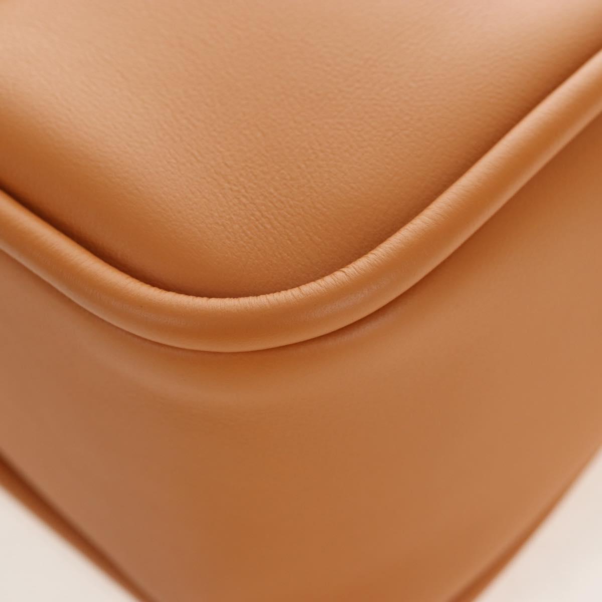 PRADA Darling Shoulder Bag Leather Beige Gold Auth 200771SAM