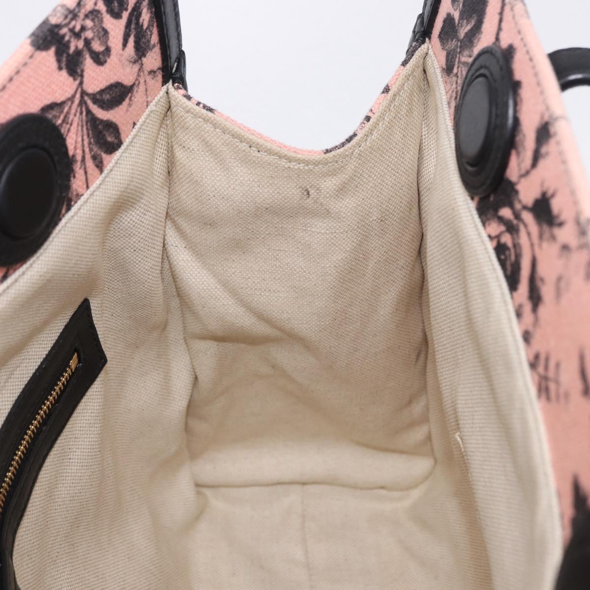 GUCCI Tote Bag Canvas Pink Gold 432684 Auth 200772V
