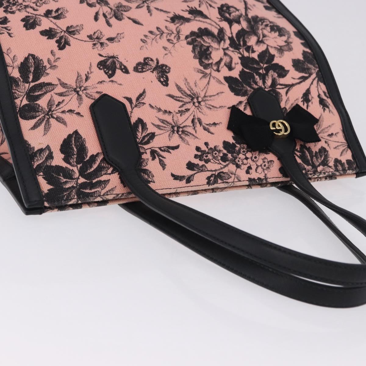 GUCCI Tote Bag Canvas Pink Gold 432684 Auth 200772V