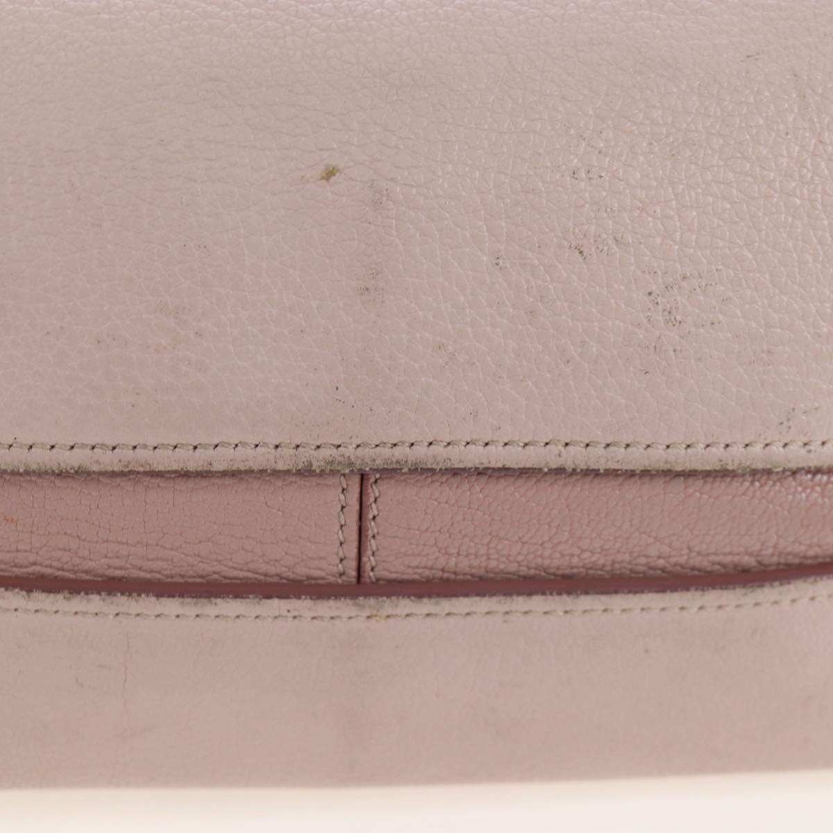Miu Miu Vitterodino Hand Bag Leather 2way Pink Silver Auth 200774V