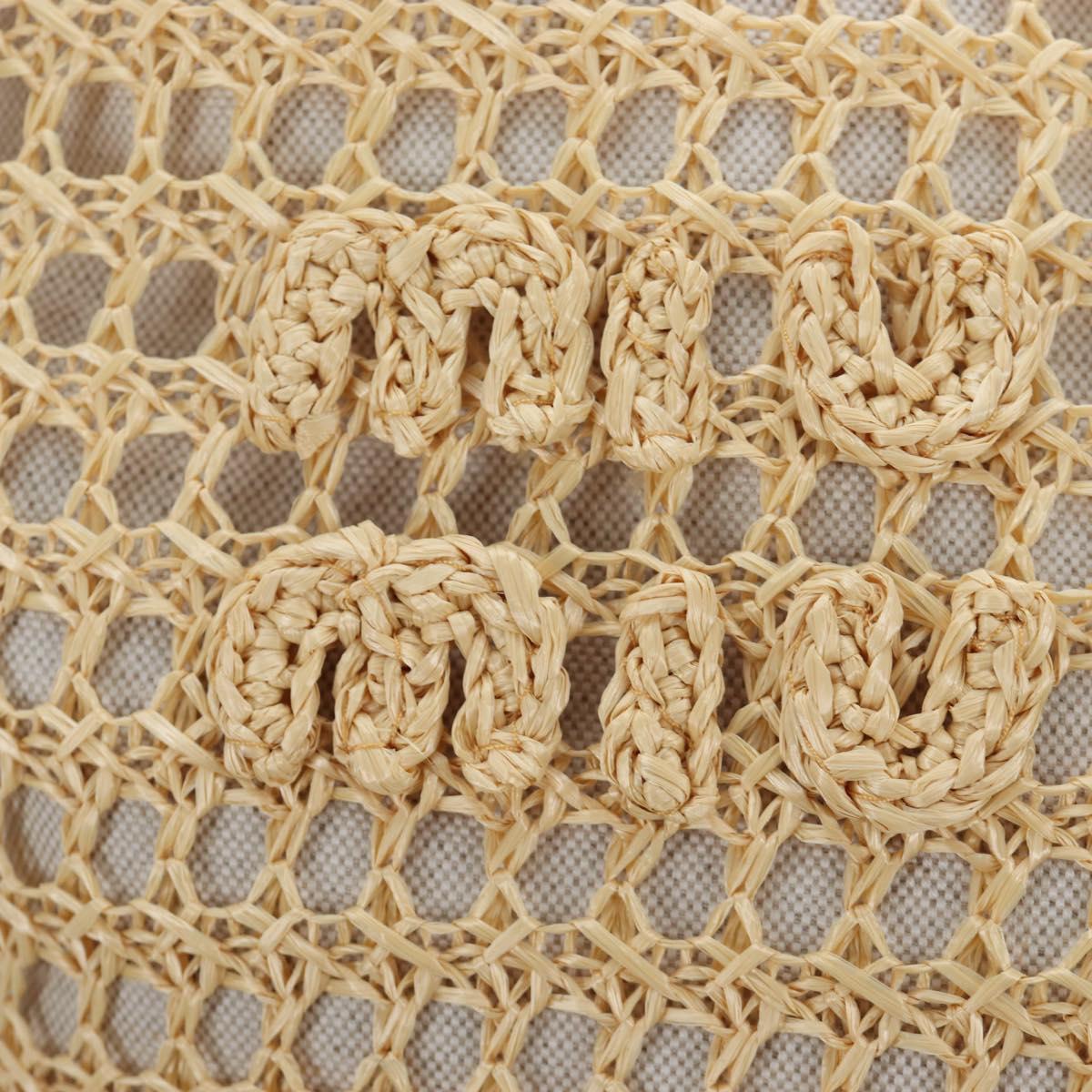 Miu Miu Ivy Hand Bag Canvas 2way Beige Gold Auth 200777SAM