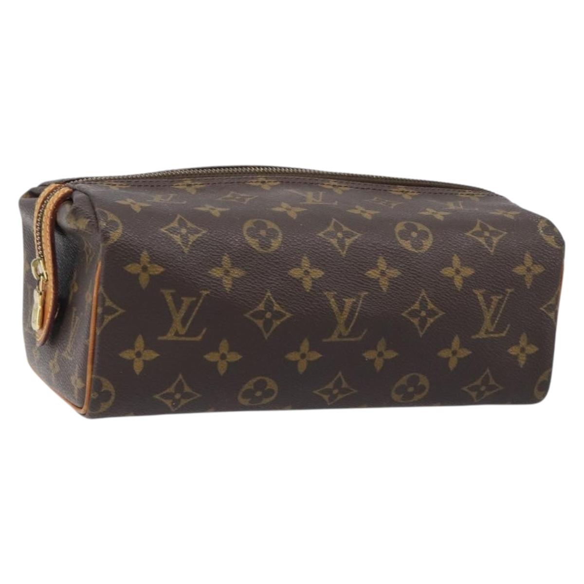 LOUIS VUITTON Monogram Trousse Pad Pression Cosmetic Pouch M47636 LV Auth 200800