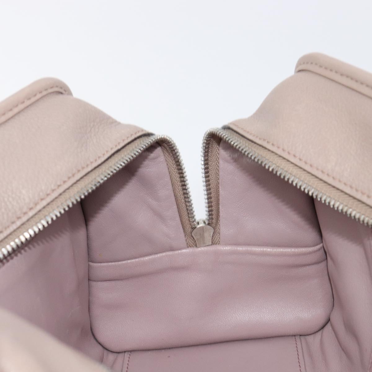 LOEWE Amazona 28 Hand Bag Leather Pink Silver Auth 200805V