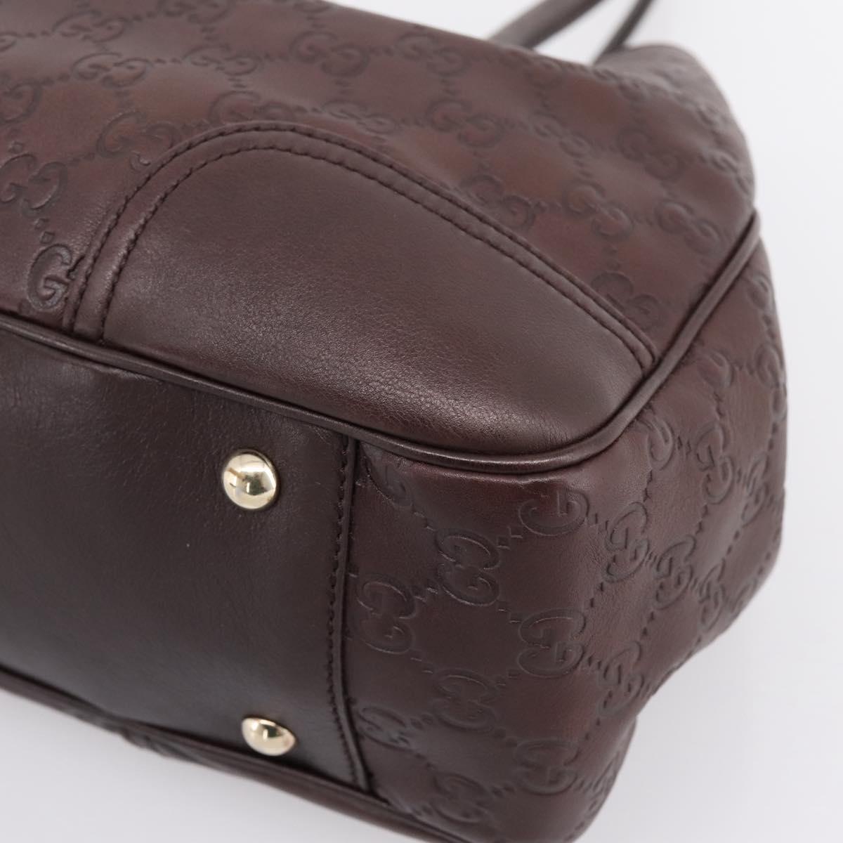 GUCCI GuccissimaGG Tote Bag Leather Dark Brown Gold Tone 163805 Auth 200808V