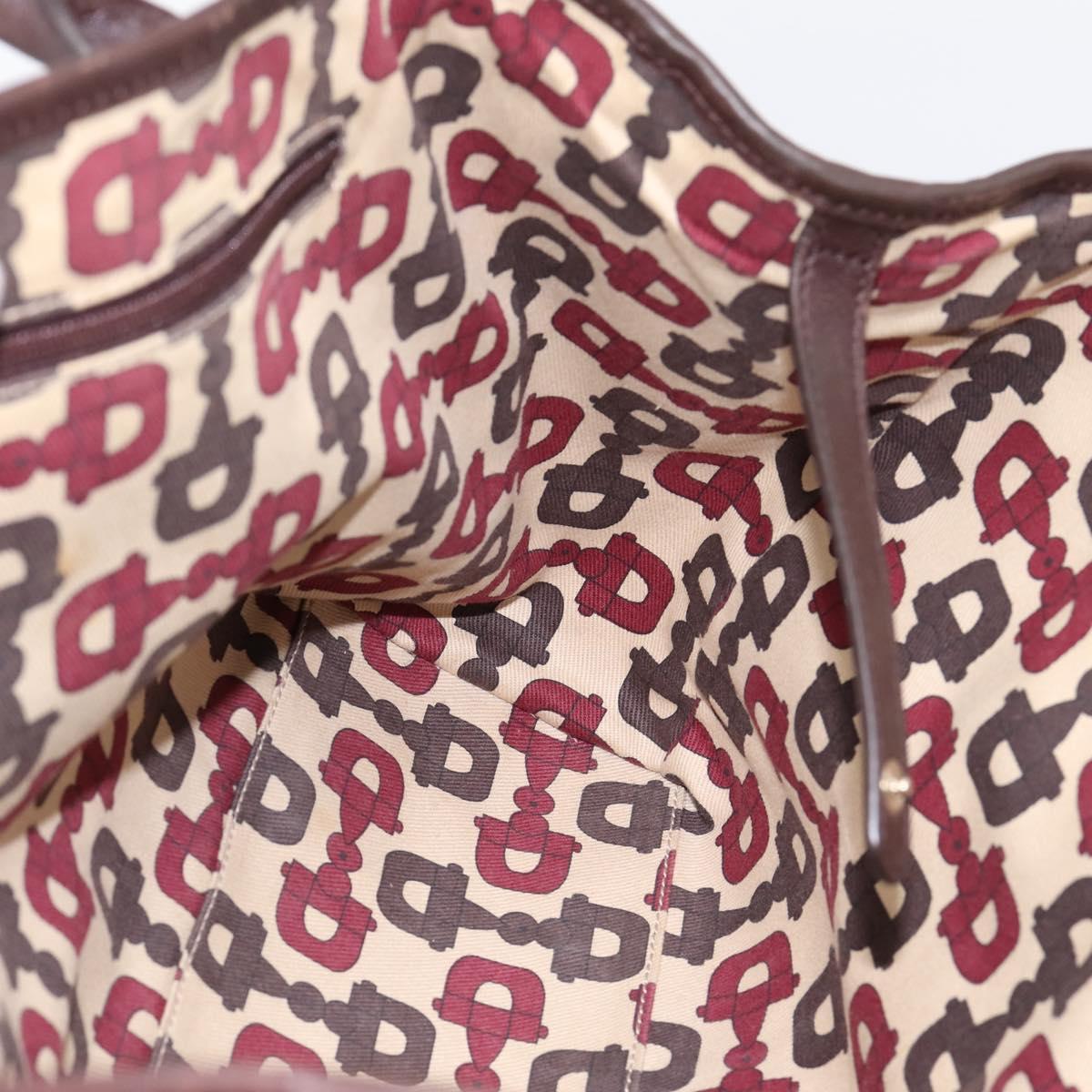 GUCCI GuccissimaGG Tote Bag Leather Dark Brown Gold Tone 163805 Auth 200808V