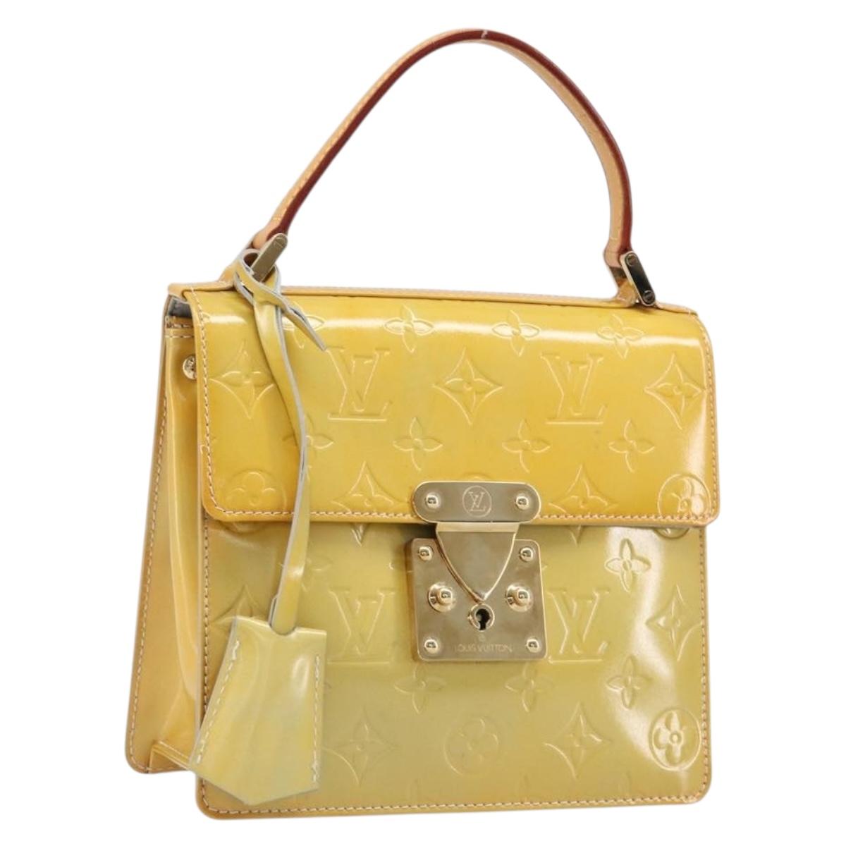 LOUIS VUITTON Monogram Vernis Spring Street Hand Bag Gris M91029 LV Auth 200809