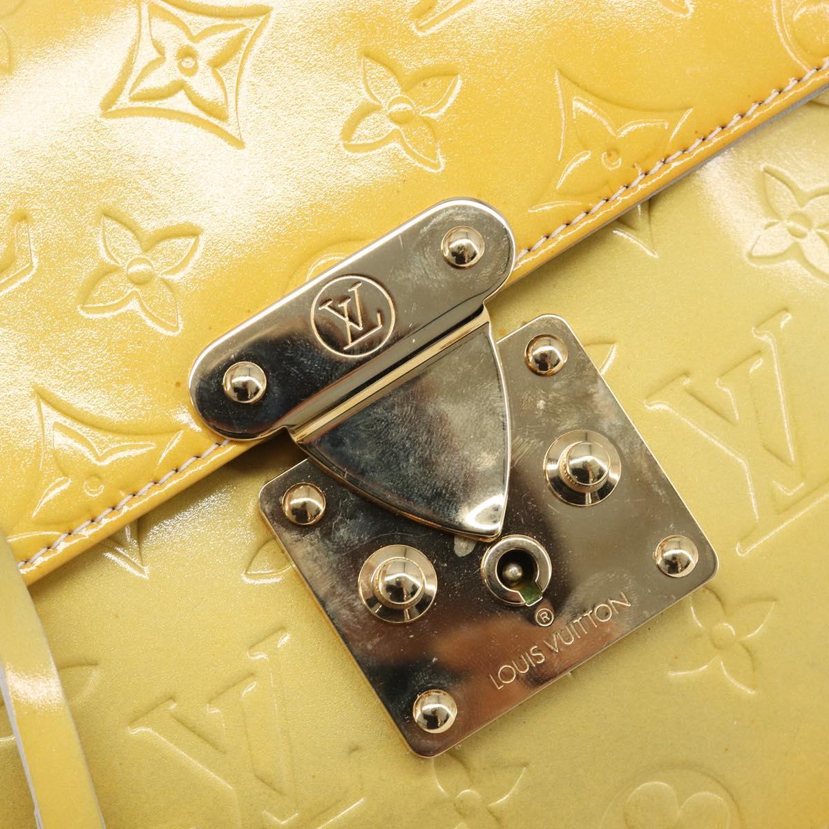 LOUIS VUITTON Monogram Vernis Spring Street Hand Bag Gris M91029 LV Auth 200809
