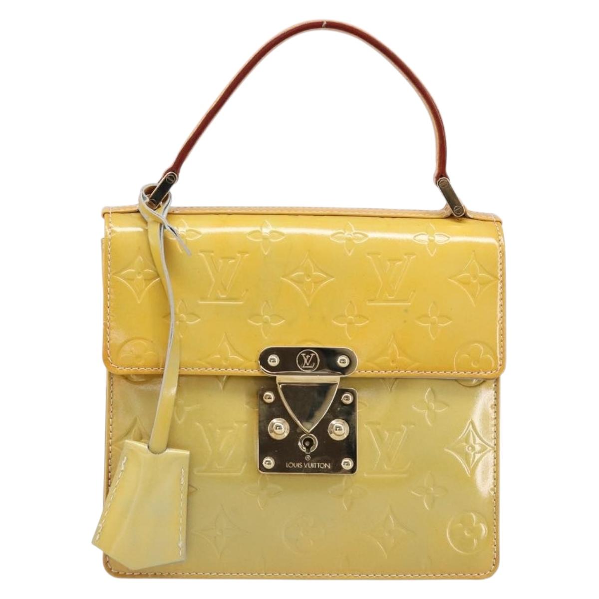 LOUIS VUITTON Monogram Vernis Spring Street Hand Bag Gris M91029 LV Auth 200809