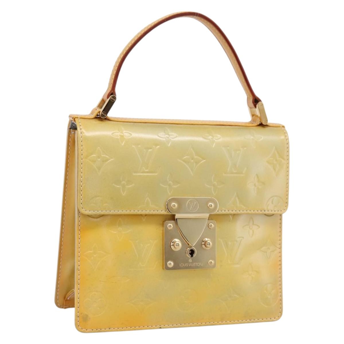 LOUIS VUITTON Monogram Vernis Spring Street Hand Bag Gris M91029 LV Auth 200816