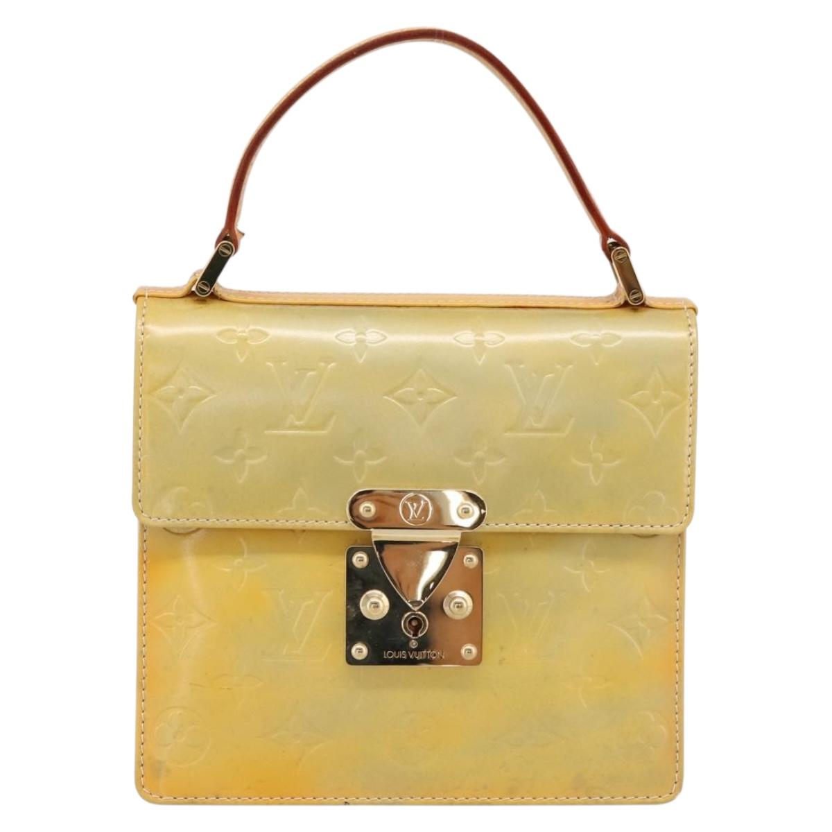 LOUIS VUITTON Monogram Vernis Spring Street Hand Bag Gris M91029 LV Auth 200816