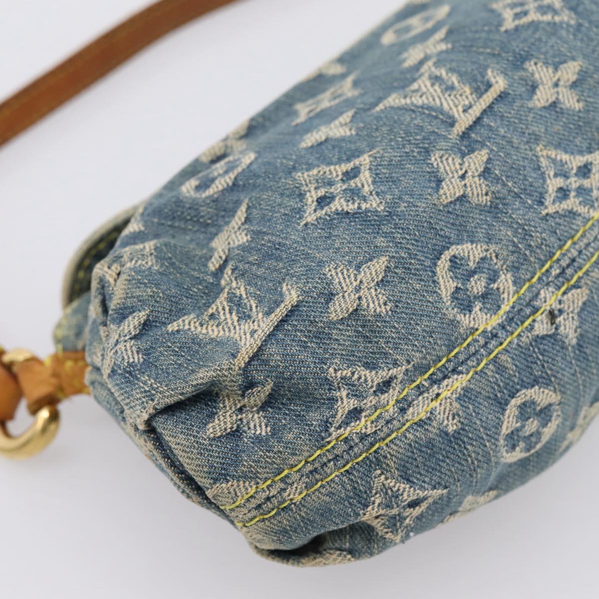 LOUIS VUITTON Monogram Denim Mini Preity Shoulder Bag Blue M95050 LV Auth 200827