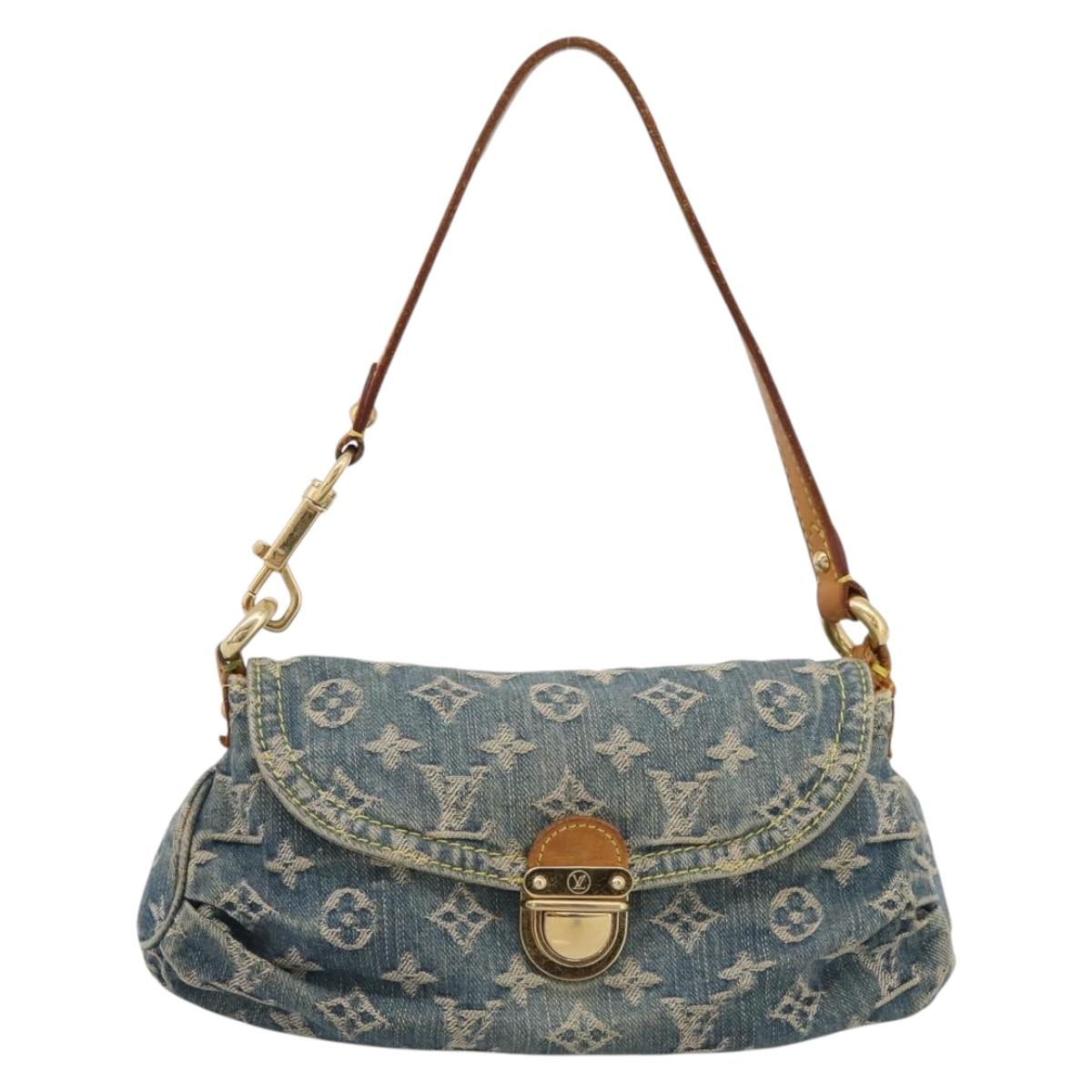 LOUIS VUITTON Monogram Denim Mini Preity Shoulder Bag Blue M95050 LV Auth 200827