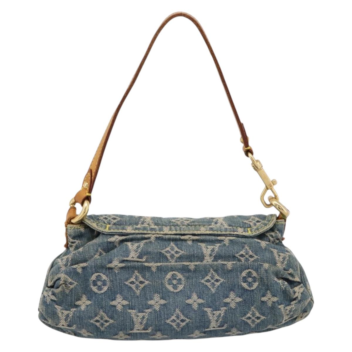 LOUIS VUITTON Monogram Denim Mini Preity Shoulder Bag Blue M95050 LV Auth 200827
