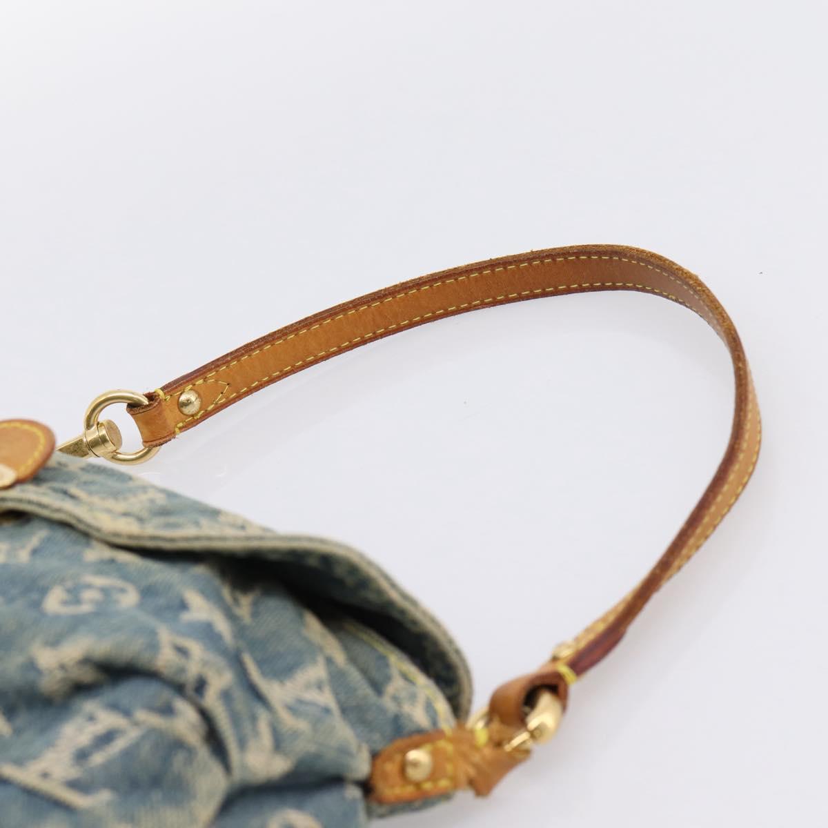 LOUIS VUITTON Monogram Denim Mini Preity Shoulder Bag Blue M95050 LV Auth 200827