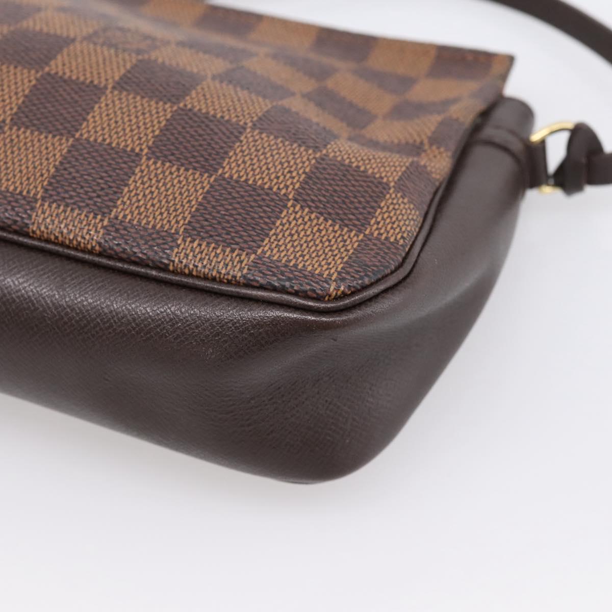 LOUIS VUITTON Damier Ebene Trousse Make Up Pouch N51982 LV Auth 200828