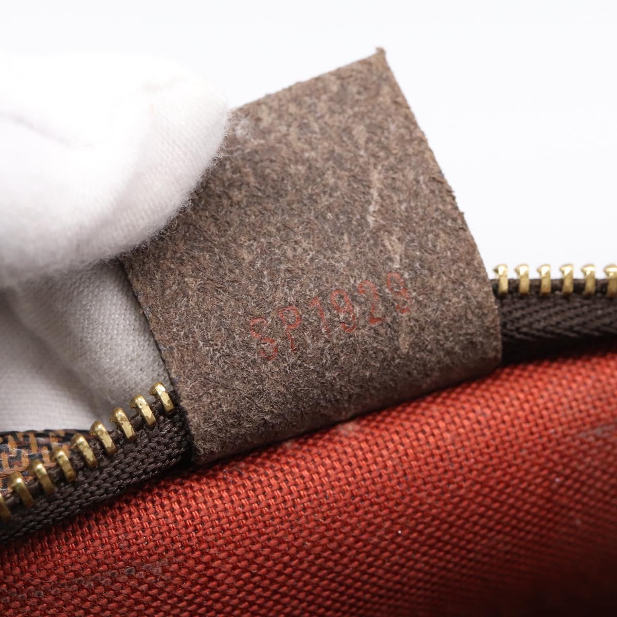 LOUIS VUITTON Damier Ebene Trousse Make Up Pouch N51982 LV Auth 200828
