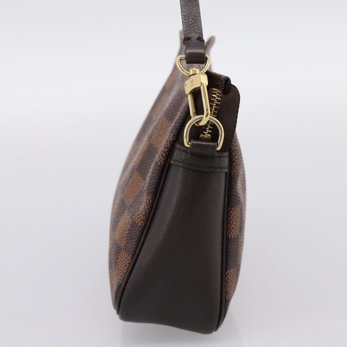 LOUIS VUITTON Damier Ebene Trousse Make Up Pouch N51982 LV Auth 200828