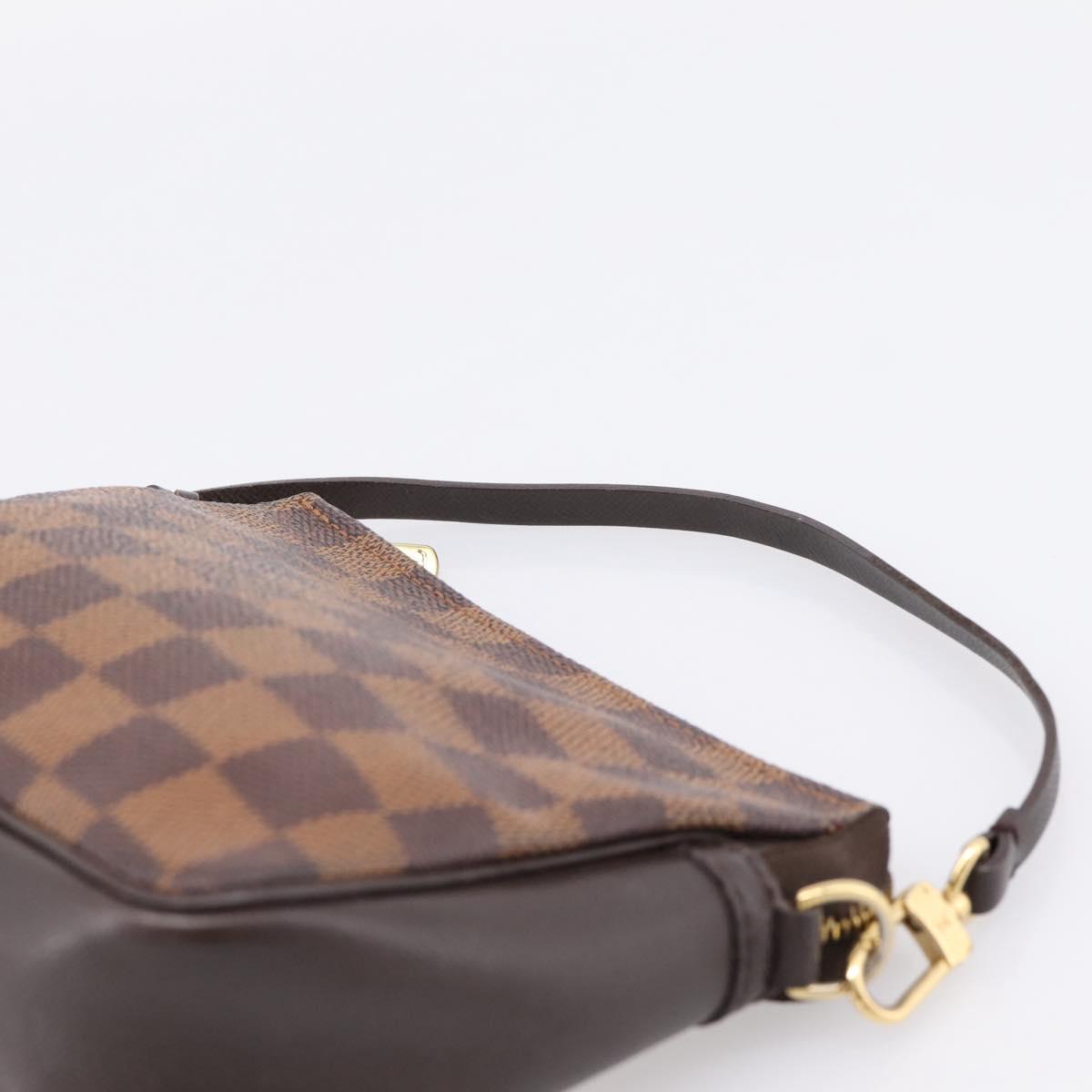 LOUIS VUITTON Damier Ebene Trousse Make Up Pouch N51982 LV Auth 200828