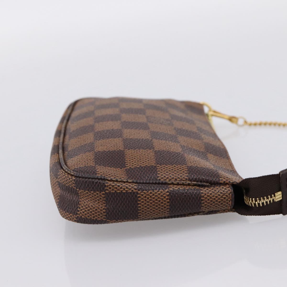 LOUIS VUITTON Damier Ebene Mini Pochette Accessoires Pouch N58009 Auth 200830V