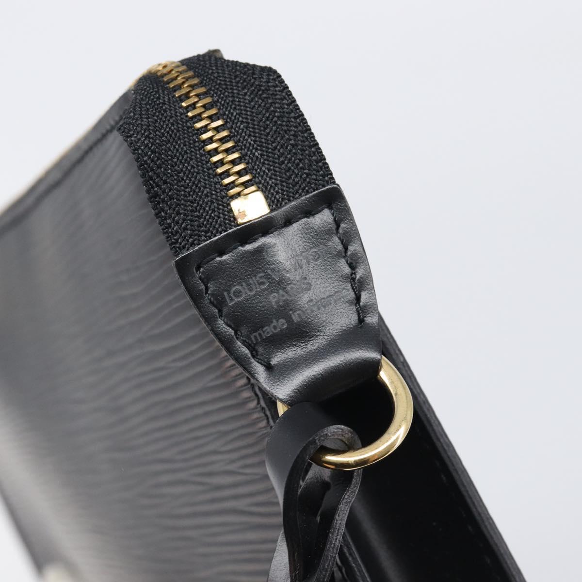 LOUIS VUITTON Epi Pochette Accessoires Pouch Black M52982 LV Auth 200836V