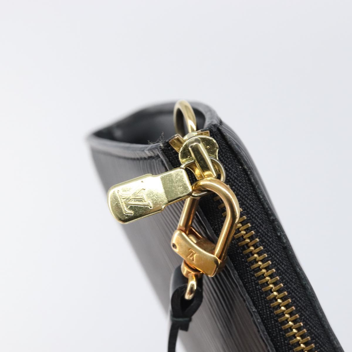 LOUIS VUITTON Epi Pochette Accessoires Pouch Black M52982 LV Auth 200836V