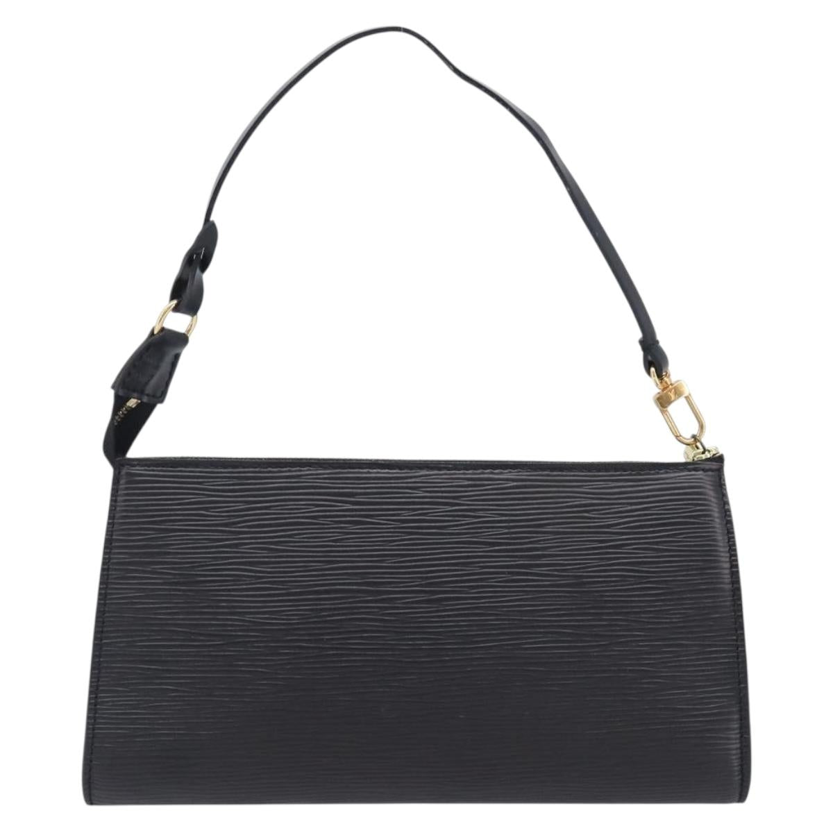 LOUIS VUITTON Epi Pochette Accessoires Pouch Black M52982 LV Auth 200836V