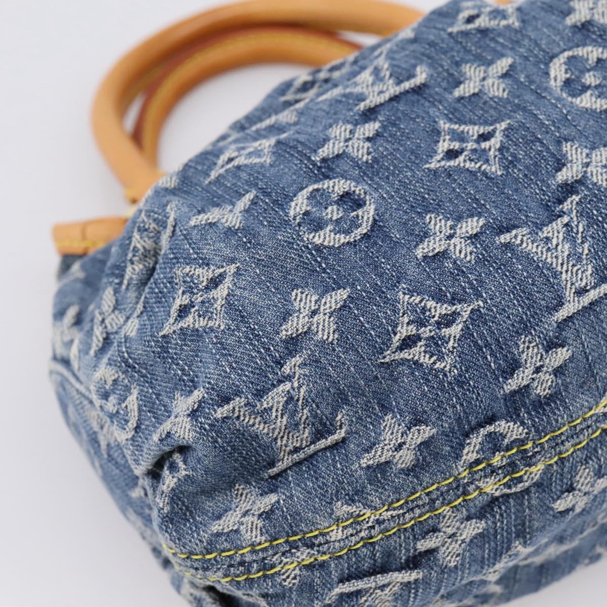 LOUIS VUITTON Monogram Denim Preity Hand Bag Blue M95020 LV Auth 200840SAV