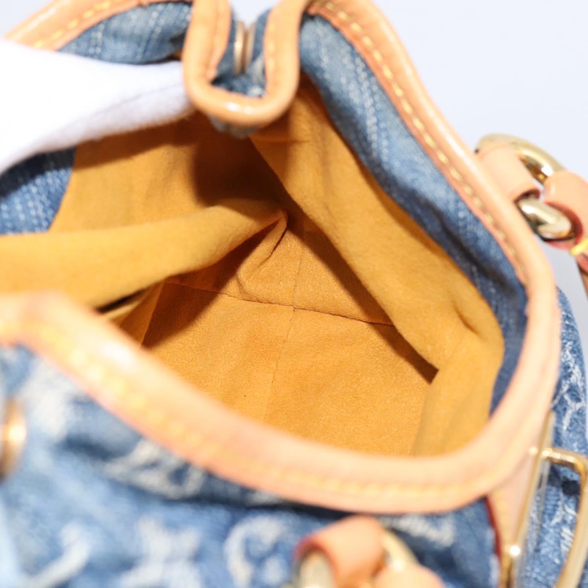 LOUIS VUITTON Monogram Denim Preity Hand Bag Blue M95020 LV Auth 200840SAV