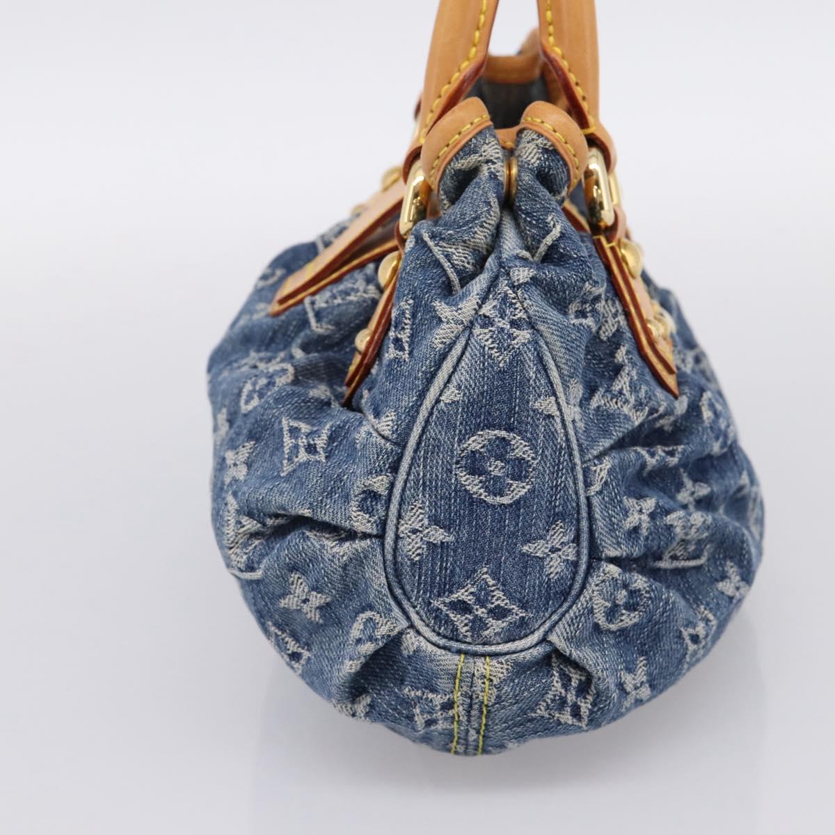 LOUIS VUITTON Monogram Denim Preity Hand Bag Blue M95020 LV Auth 200840SAV