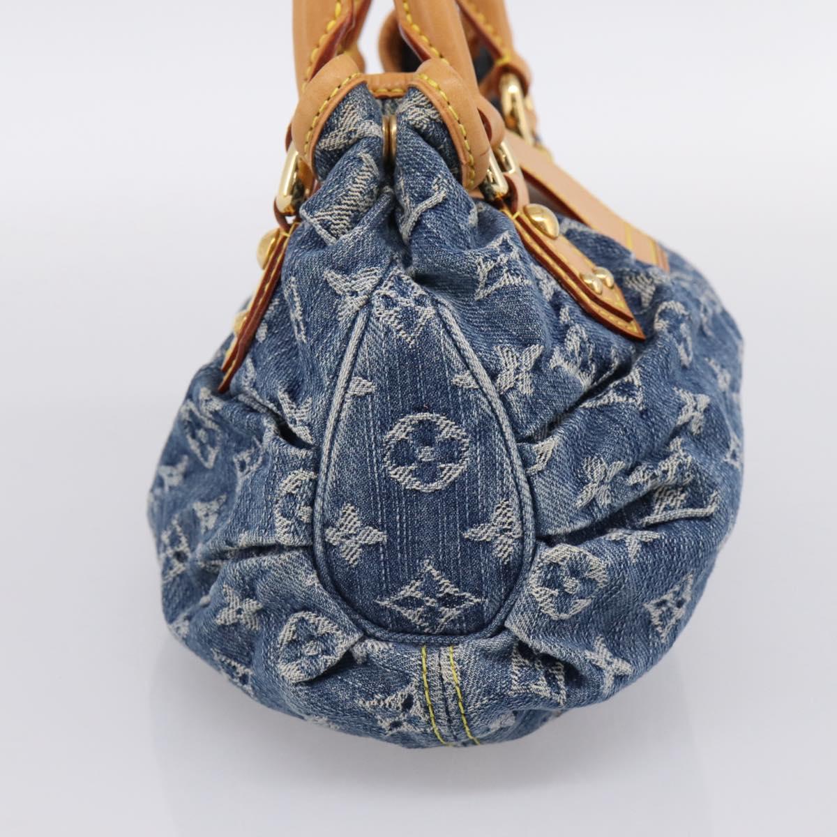 LOUIS VUITTON Monogram Denim Preity Hand Bag Blue M95020 LV Auth 200840SAV