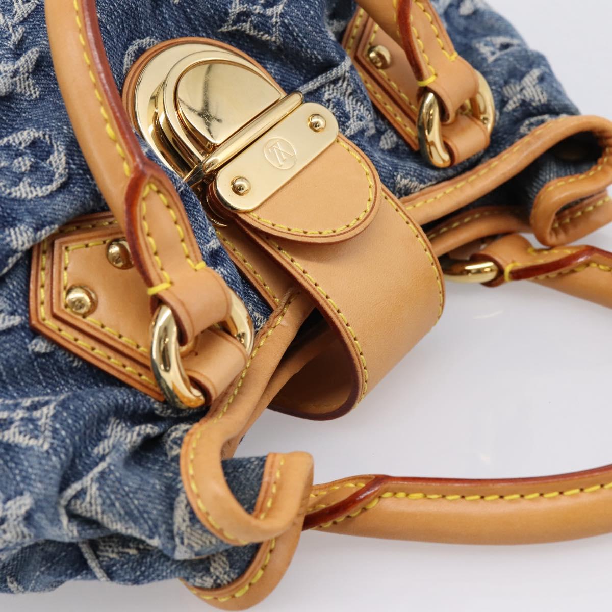 LOUIS VUITTON Monogram Denim Preity Hand Bag Blue M95020 LV Auth 200840SAV