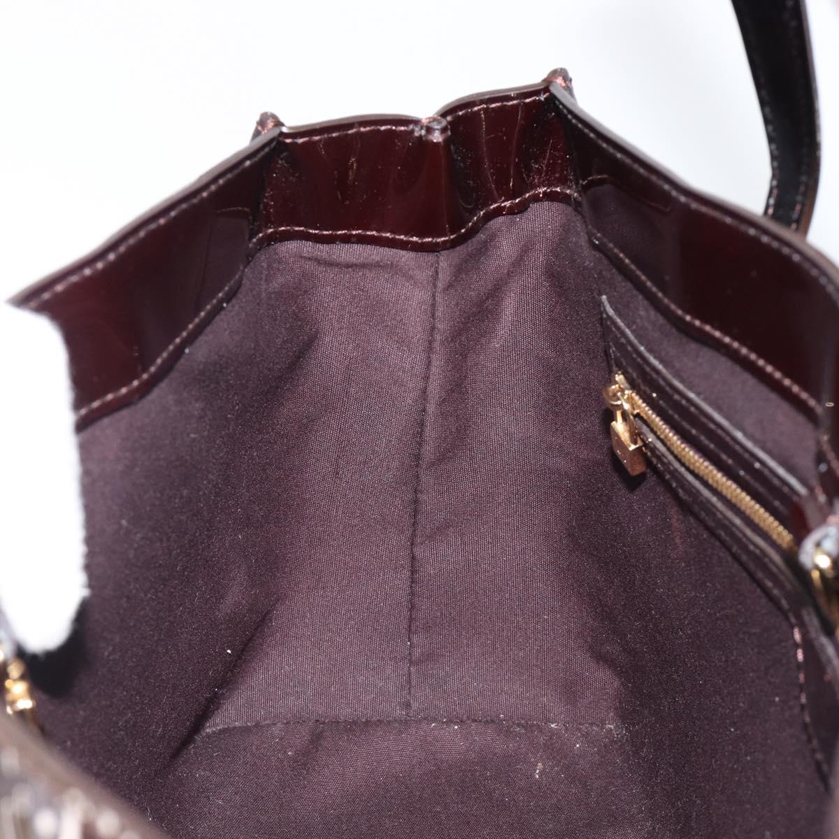 LOUIS VUITTON Monogram Vernis Wilshire PM Bag Rouge Favist M91644 Auth 200841V