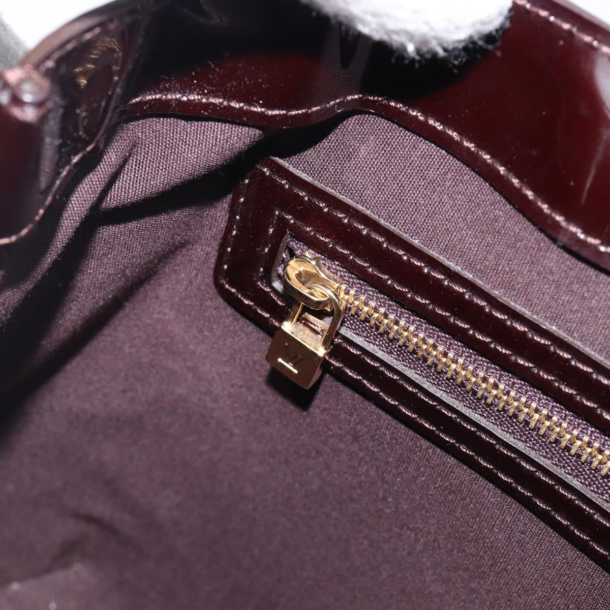 LOUIS VUITTON Monogram Vernis Wilshire PM Bag Rouge Favist M91644 Auth 200841V