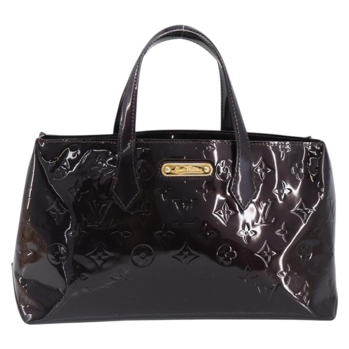 LOUIS VUITTON Monogram Vernis Wilshire PM Bag Rouge Favist M91644 Auth 200841V
