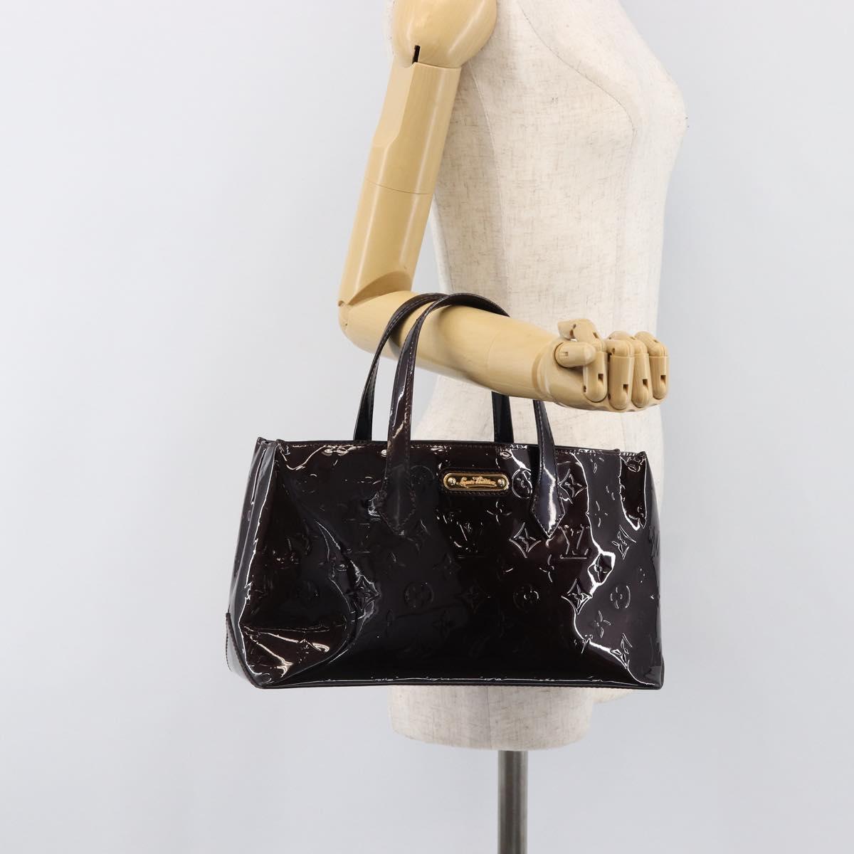 LOUIS VUITTON Monogram Vernis Wilshire PM Bag Rouge Favist M91644 Auth 200841V