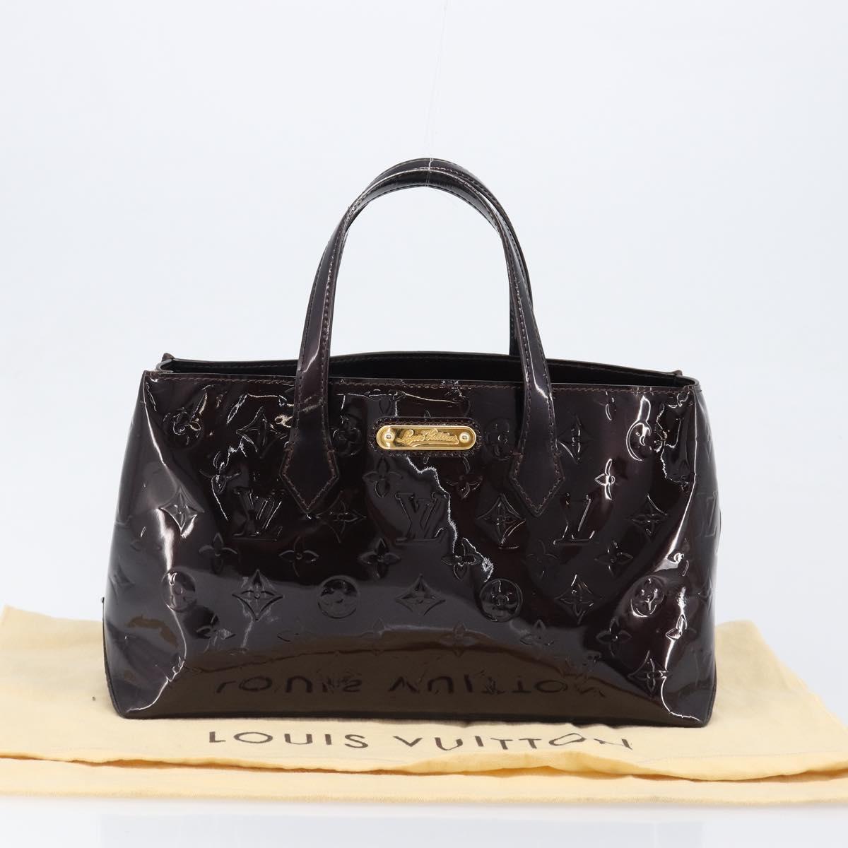LOUIS VUITTON Monogram Vernis Wilshire PM Bag Rouge Favist M91644 Auth 200841V