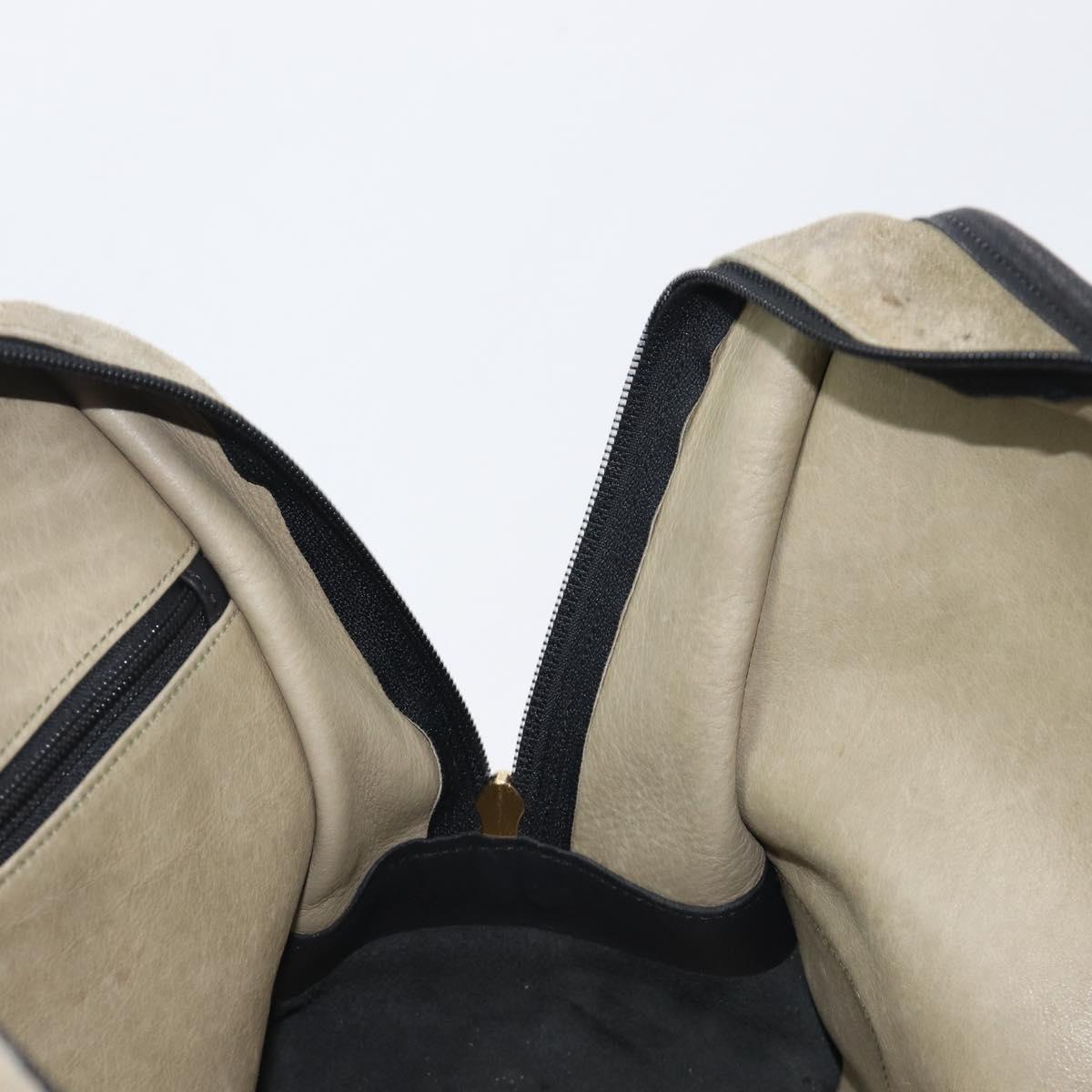 LOEWE Amazona 32 Hand Bag Suede Khaki Gold Tone Auth 200845