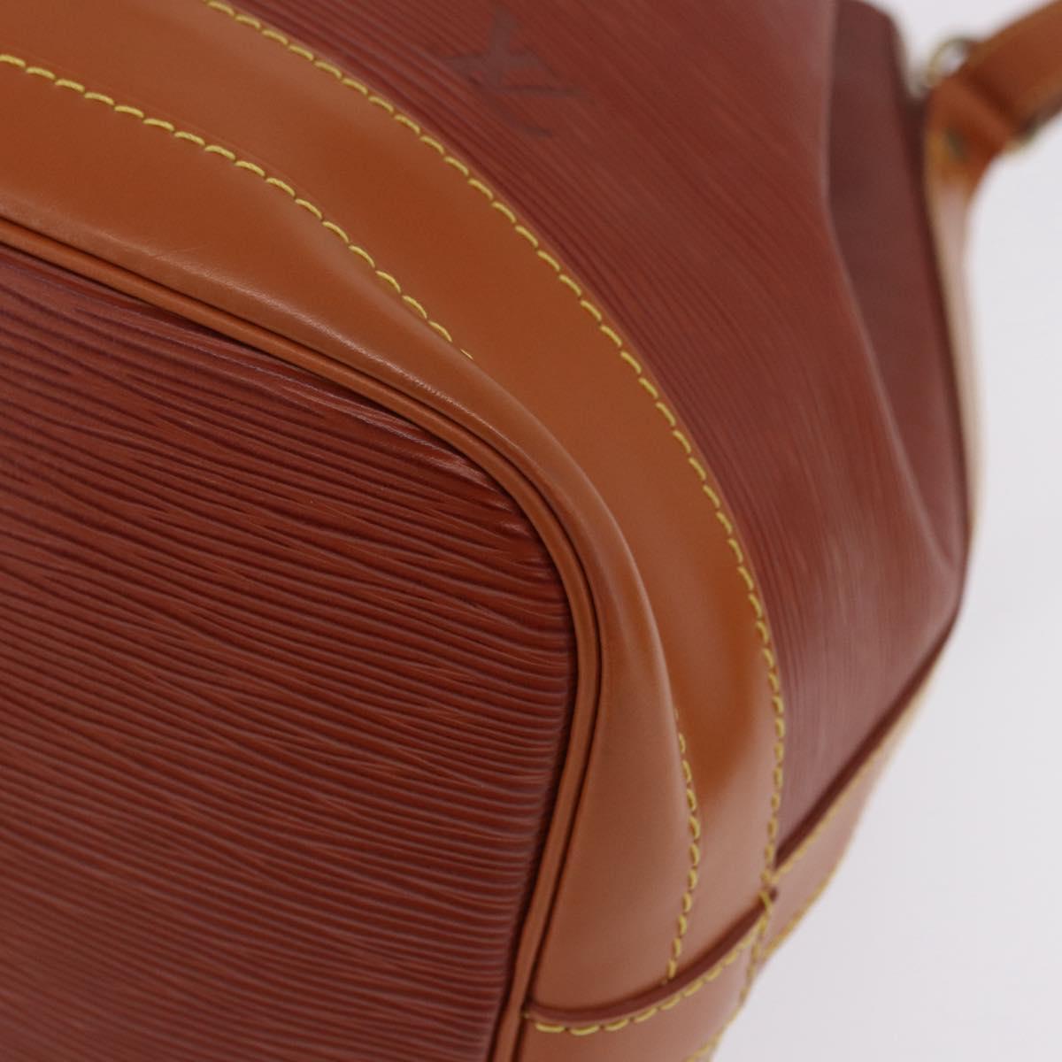 LOUIS VUITTON Epi Noe Shoulder Bag Brown Zipang gold M44028 LV Auth 200847A