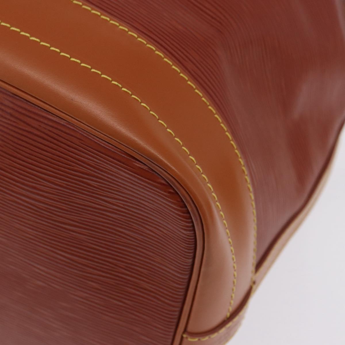 LOUIS VUITTON Epi Noe Shoulder Bag Brown Zipang gold M44028 LV Auth 200847A