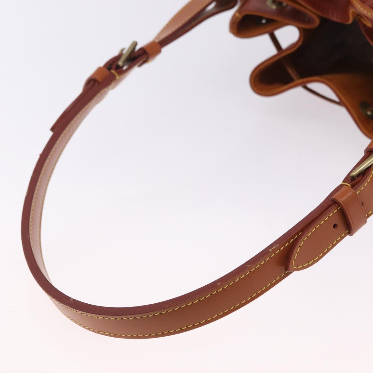 LOUIS VUITTON Epi Noe Shoulder Bag Brown Zipang gold M44028 LV Auth 200847A