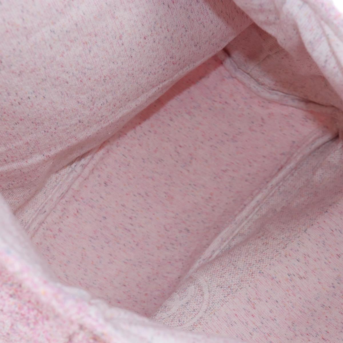 CHANEL Big Coco Beach Bag Towel Set Pile Pink CC Auth 200851SAM
