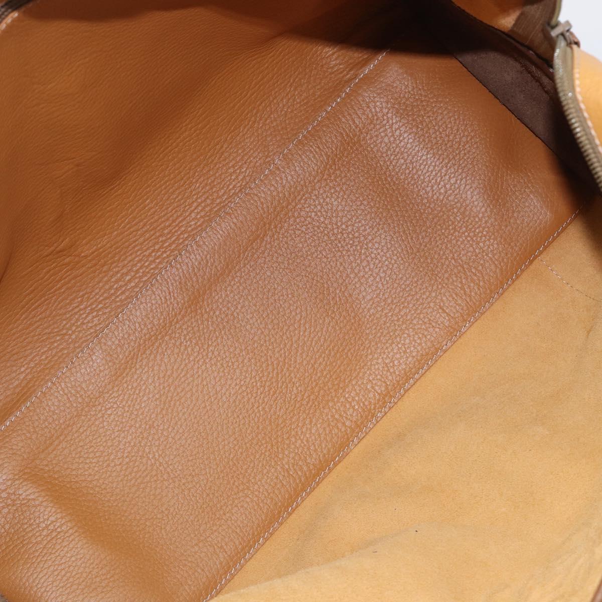 LOEWE Amazona 40 Hand Bag Leather Brown Gold Auth 200891V