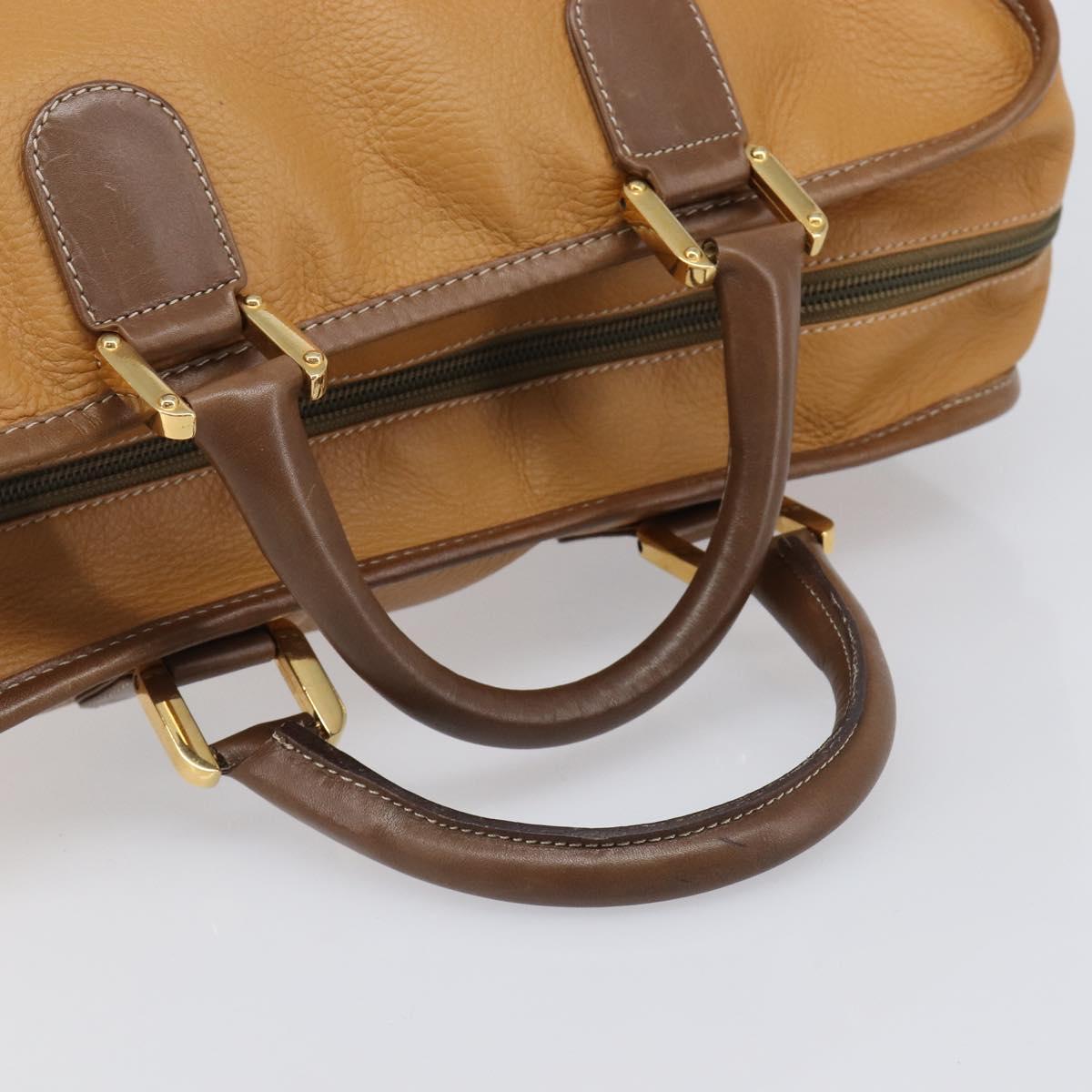 LOEWE Amazona 40 Hand Bag Leather Brown Gold Auth 200891V