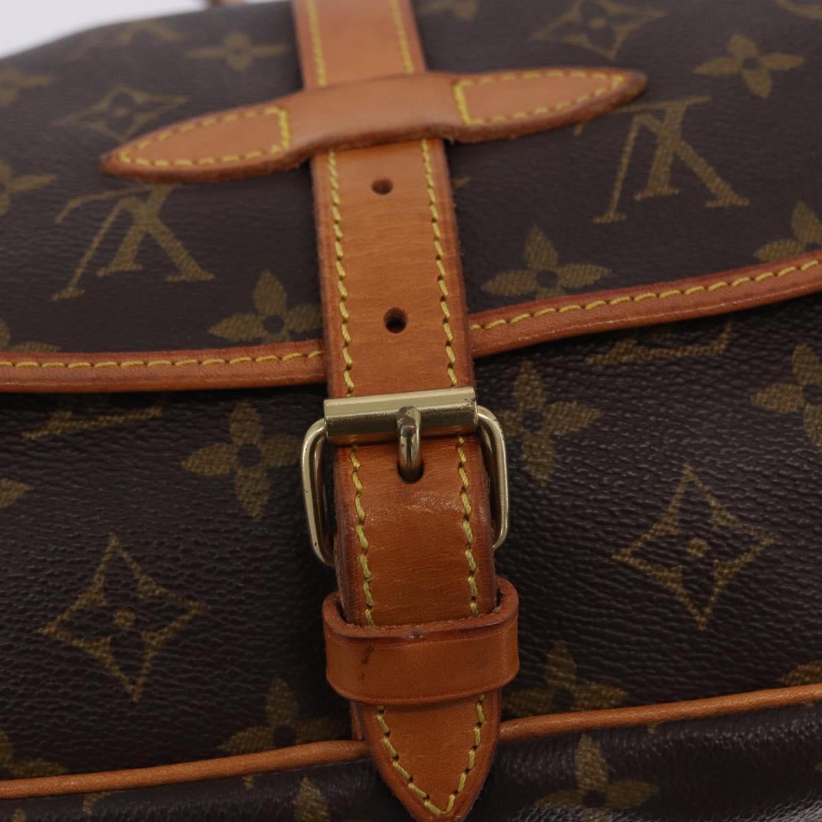 LOUIS VUITTON Monogram Saumur 30 Shoulder Bag M42256 LV Auth 200894V