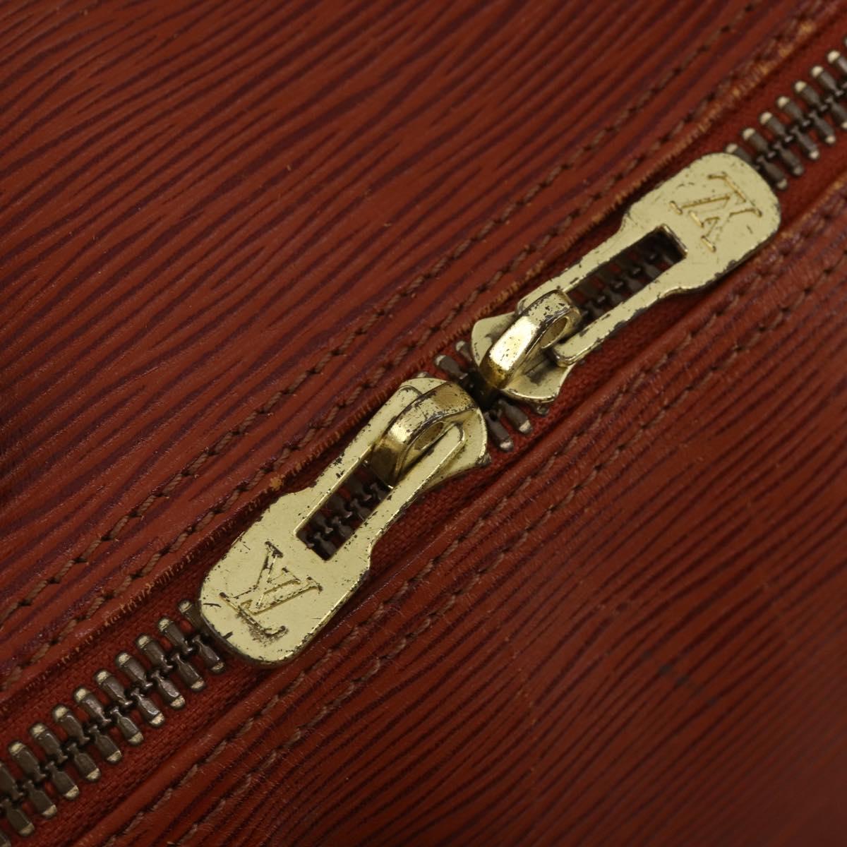 LOUIS VUITTON Epi Keepall 50 Boston Bag Brown M42968 LV Auth 200906