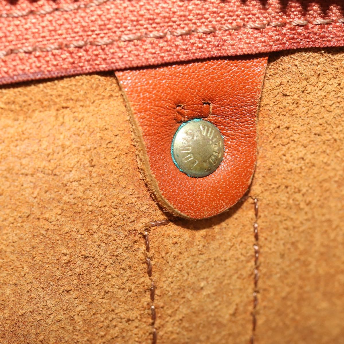 LOUIS VUITTON Epi Keepall 50 Boston Bag Brown M42968 LV Auth 200906
