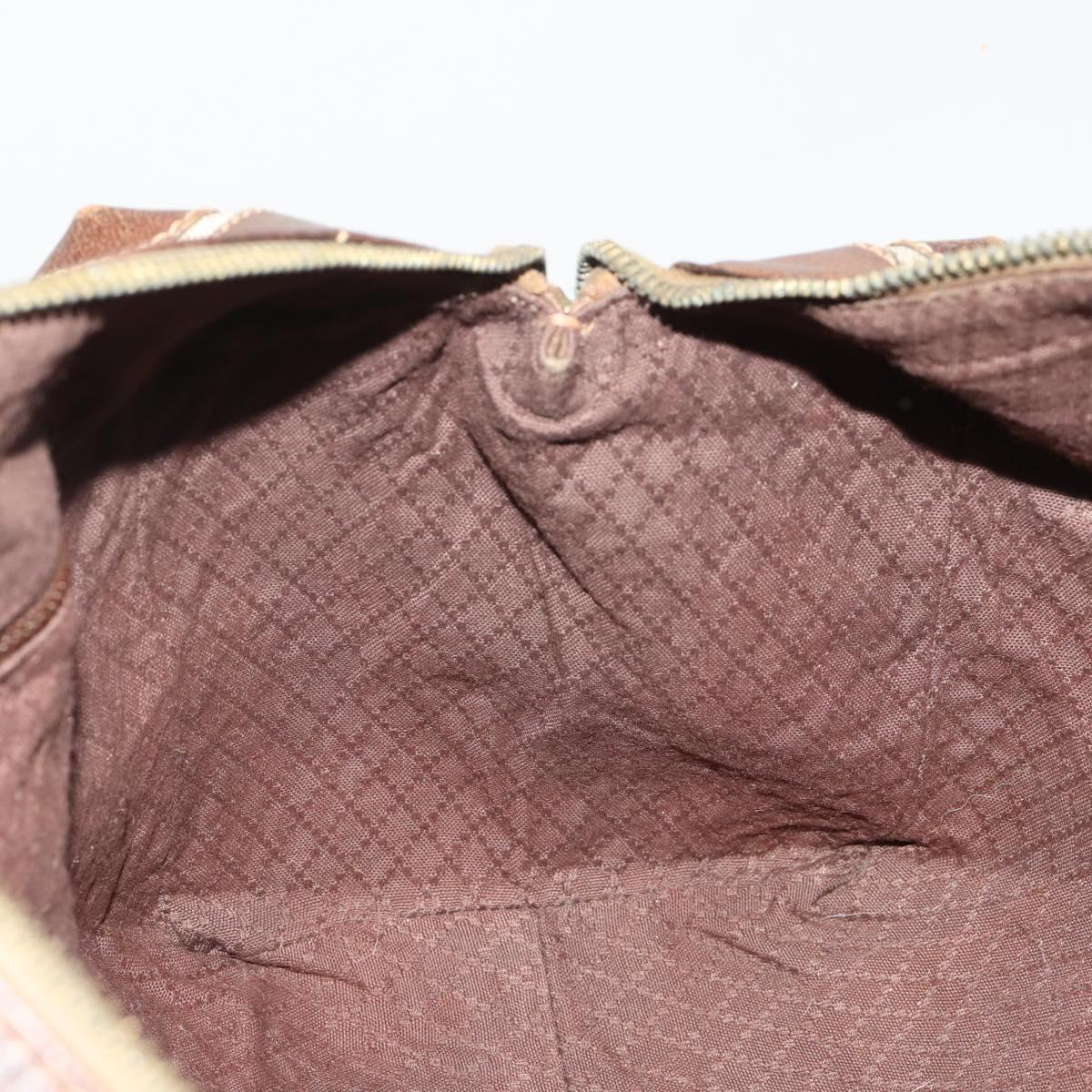 GUCCI GG Supreme Boston Bag PVC Beige Gold Auth 200907