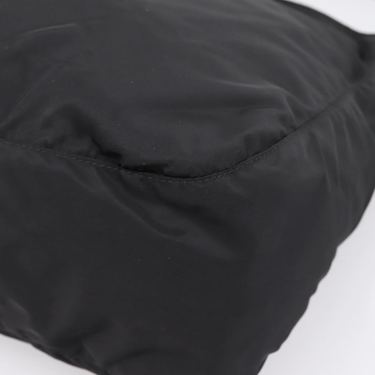 PRADA Shoulder Bag Nylon Black Silver Auth 200908V